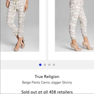 true religion camo joggers