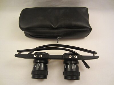 ESCHENBACH Germany TELE 3x FERNGLAS BINOCULAR BRILLE LUPENBRILLE LUPE + TASCHE E