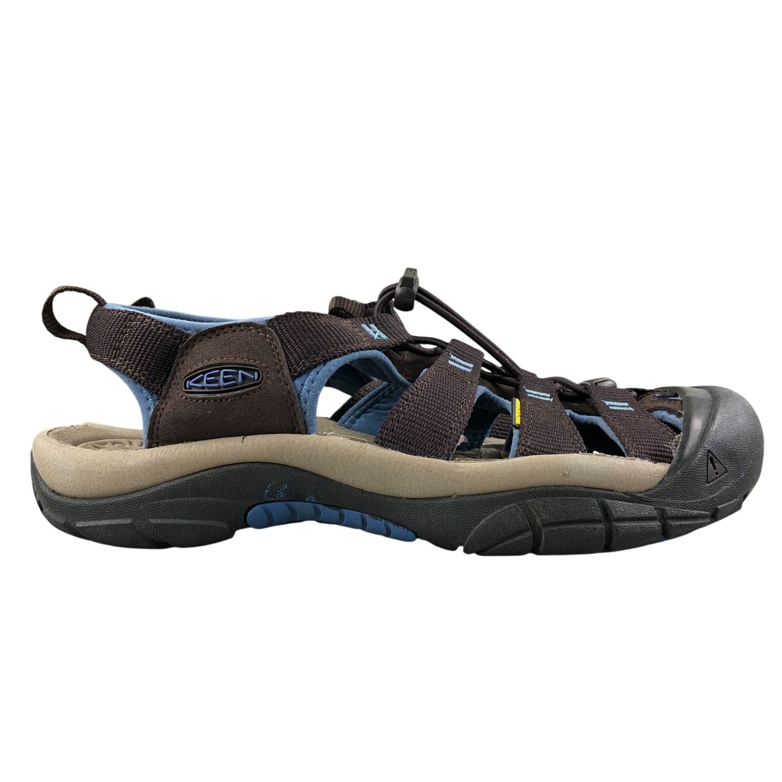 Sandali da esterno Keen donna taglia 10 Newport H2 Mulch Quiet Harbor marrone blu