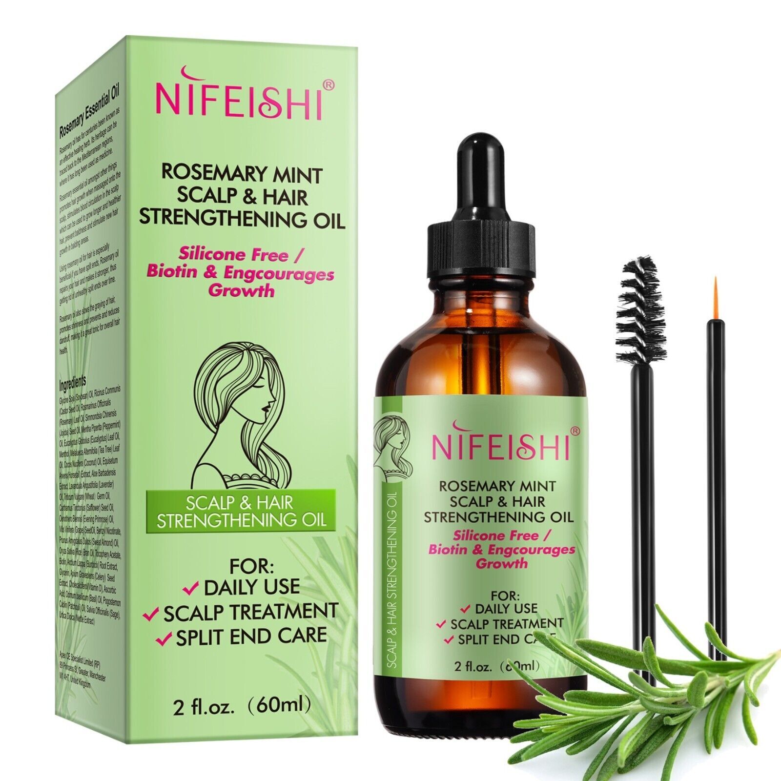 Rosmarinöl Ätherisches Öl Haarpflege Hautpflege Augenbrauen Wimpern Bio Vegan