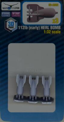 Lukgraph Models 1/32 112lb EARLY HERL BOMBS Set of 3 Bombs