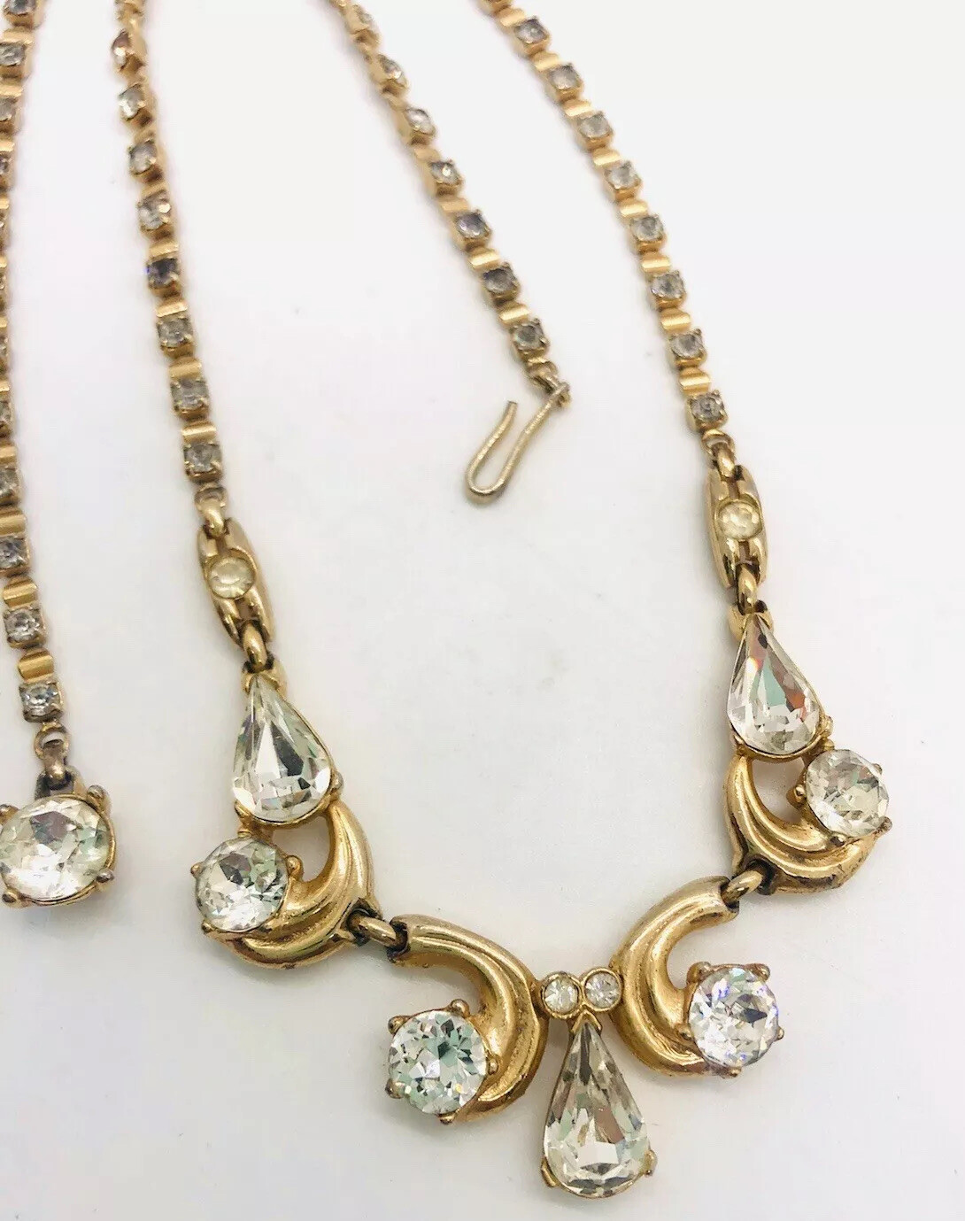 Beautiful BOGOFF Clear Rhinestone Necklace Gold P… - image 2