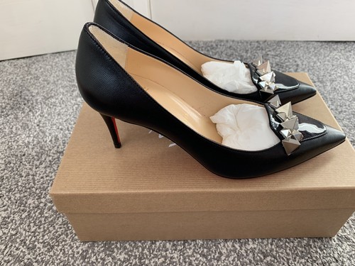 Christian Louboutin Leather Heels Loafers Shoes Size 35.5 - Picture 2 of 5