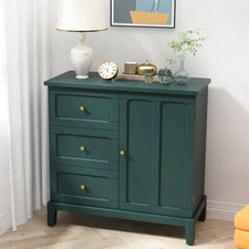 Buffet Cabinet with Storage, Kitchen Sideboard Cabinet with Door and 3 Drawers