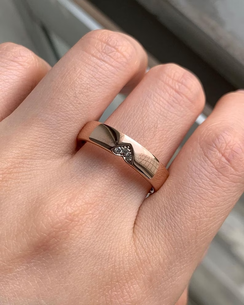 2CT Round Cut Real Moissanite Engagement Ring 14K Rose Gold Plated eBay