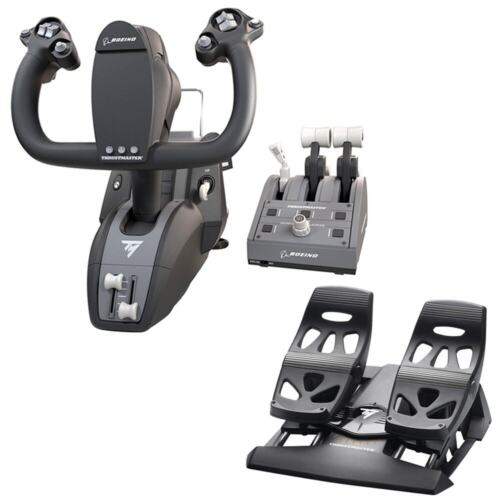 Thrustmaster TCA Yoke Pack Boeing Edition with T.Flight Rudder Pedals Bundle - Picture 1 of 10