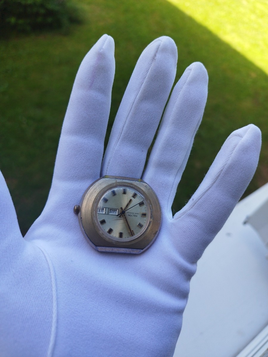 Montre Mécanique KELTON Calandar Vintage Vers 1970 - Boîtier Doré - État Fonctionnel