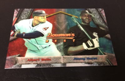 ALBERT BELLE 1994 BOWMAN'S BEST PREMIUM BASEBALL CARD #98 INDIANS w JIMMY HURST