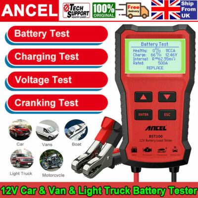 ANCEL 12V Van Light Truck Car Battery Tester Charging Analyzer Diagnostic Tool