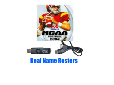 NCAA Football 2004 Real Name Roster Save File Original Xbox on USB Cable Adapter