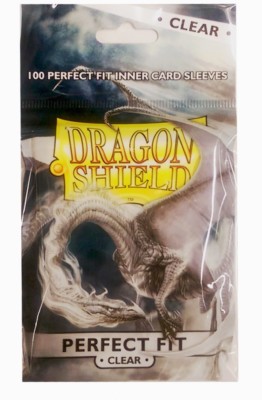 100 Dragon Shield Standard Perfect Fit Sleeves Clear/Clear (63x88mm)