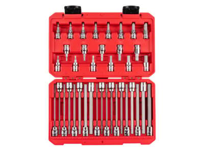 Tekton 3/8 Inch Drive Hex Bit Socket Set, 38 Pieces (1/8-3/8 Inch, 3-10 Mm)