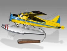 De Havilland DHC-2 Brooks Range Aviation Yellow Wood Airplane Model Small 1/48