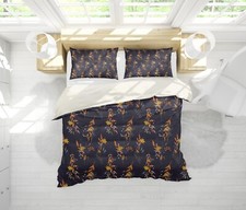 3D Flowers Leaves Pattern Yellow Quilt Cover Set Duvet Cover Bedding Pillowcases