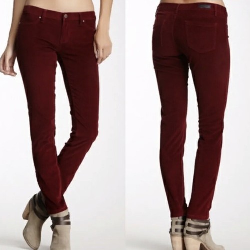 Blank NYC Size 30 Corduroy Pants Skinny Pop Berry Burgundy