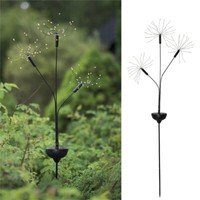 Star Firework Led Solar Deko Garten Leuchte Lichter Stab Lampe Schwarz Dewdrop