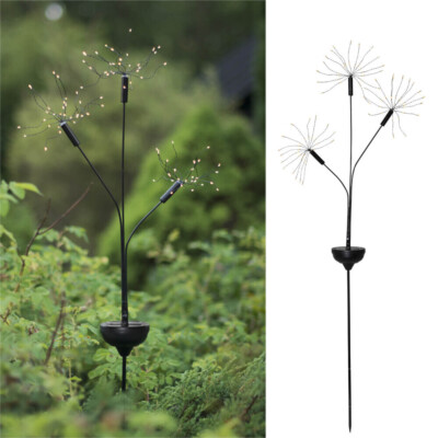 STAR Firework LED Solar Deko Garten Leuchte Lichter Stab Lampe schwarz DewDrop
