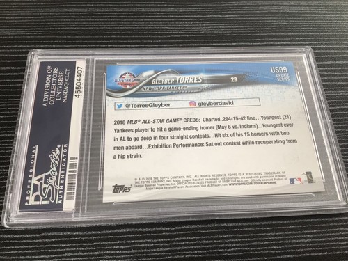 2018 Topps Update Gleyber Torres RC #US99 PSA 10 - Bild 3 von 3