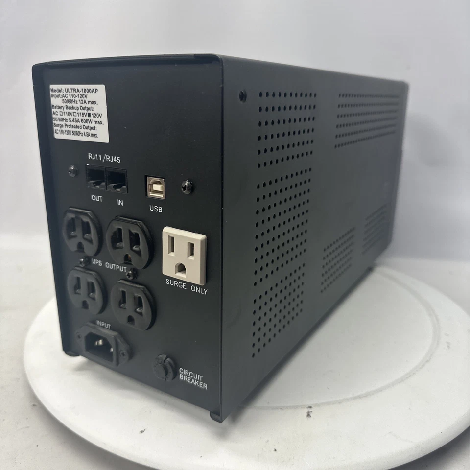 ULTRA-1000AP Power Protection Unit 1000VA 120V 50/60Hz No Batteries READ! - Image 3 of 4
