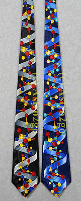 DNA DOUBLE HELIX DEOXYRIBONUCLEIC BIOLOGY SCIENCE TEACHER Steven Harris Necktie