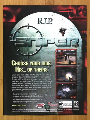 Sniper: Path of Vengeance PC 2002 Print Ad/Poster Official Authentic Game Art