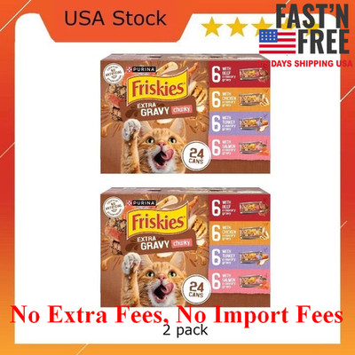 [HOT SALE] Purina Friskies Extra Chunky Gravy Variety Pack, Wet Cat Food, 2 pack