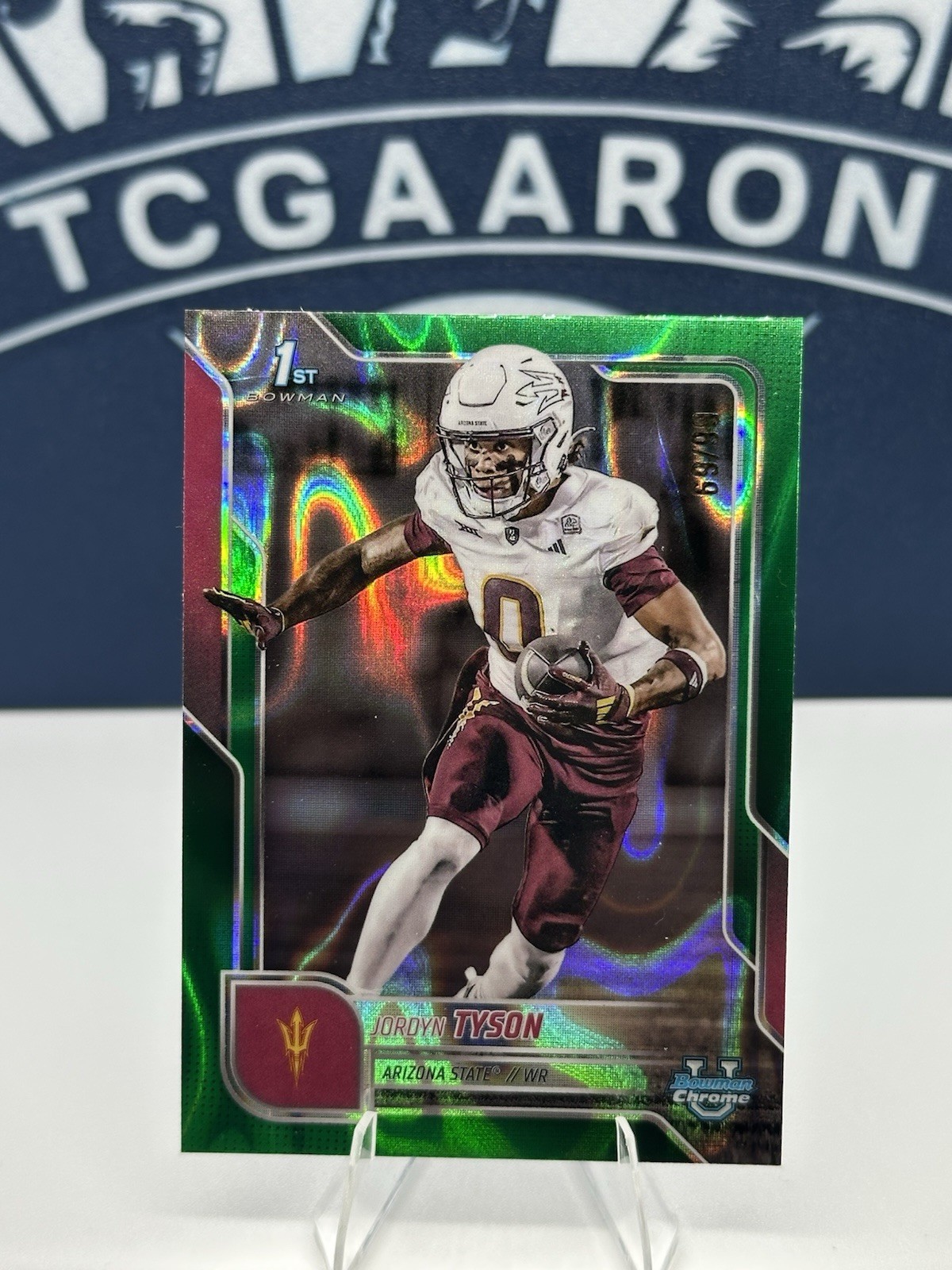 2025 Bowman Chrome University 1st Bowman Jordyn Tyson Green Refractor /99 #31