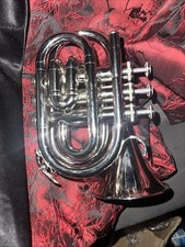Silver Pocket Trumpet Bb spit Valve is Loose And No Case No Brand Barely Used