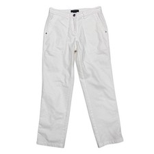 Lafayette 148 New York Patch Pocket White Straight Leg Denim Jeans Size 0