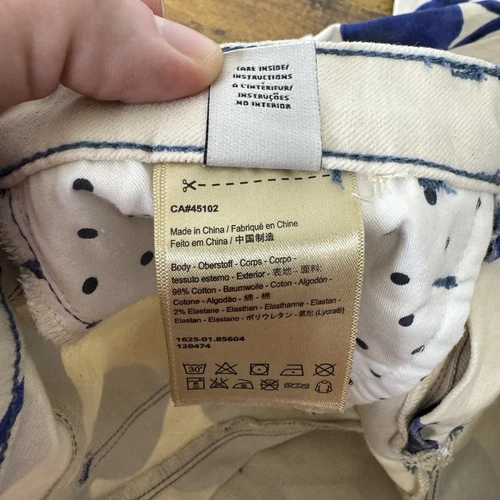 Maison Scotch Le Voyage Legging Women’s White / Blue Skinny Leg Pants size 27 - Picture 9 of 10