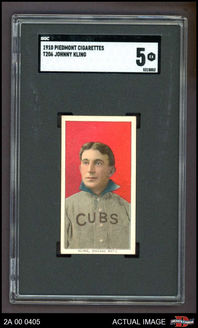 1909 T206 Johnny Kling Cubs SGC 5 - EX