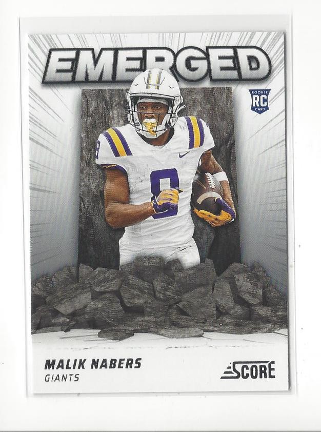 2024 Score Emerged #13 Malik Nabers RC Rookie LSU Giants
