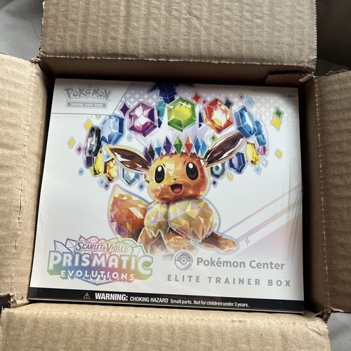 Pokemon Center Scarlet & Violet Prismatic Evolutions Elite Trainer Box ETB ✅🌈
