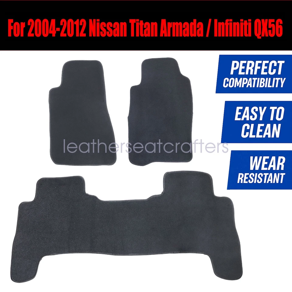 Alfombrillas de terciopelo para Nissan Titan Armada Infiniti QX56 2004 2005 2006 4x Foto 3 de 4