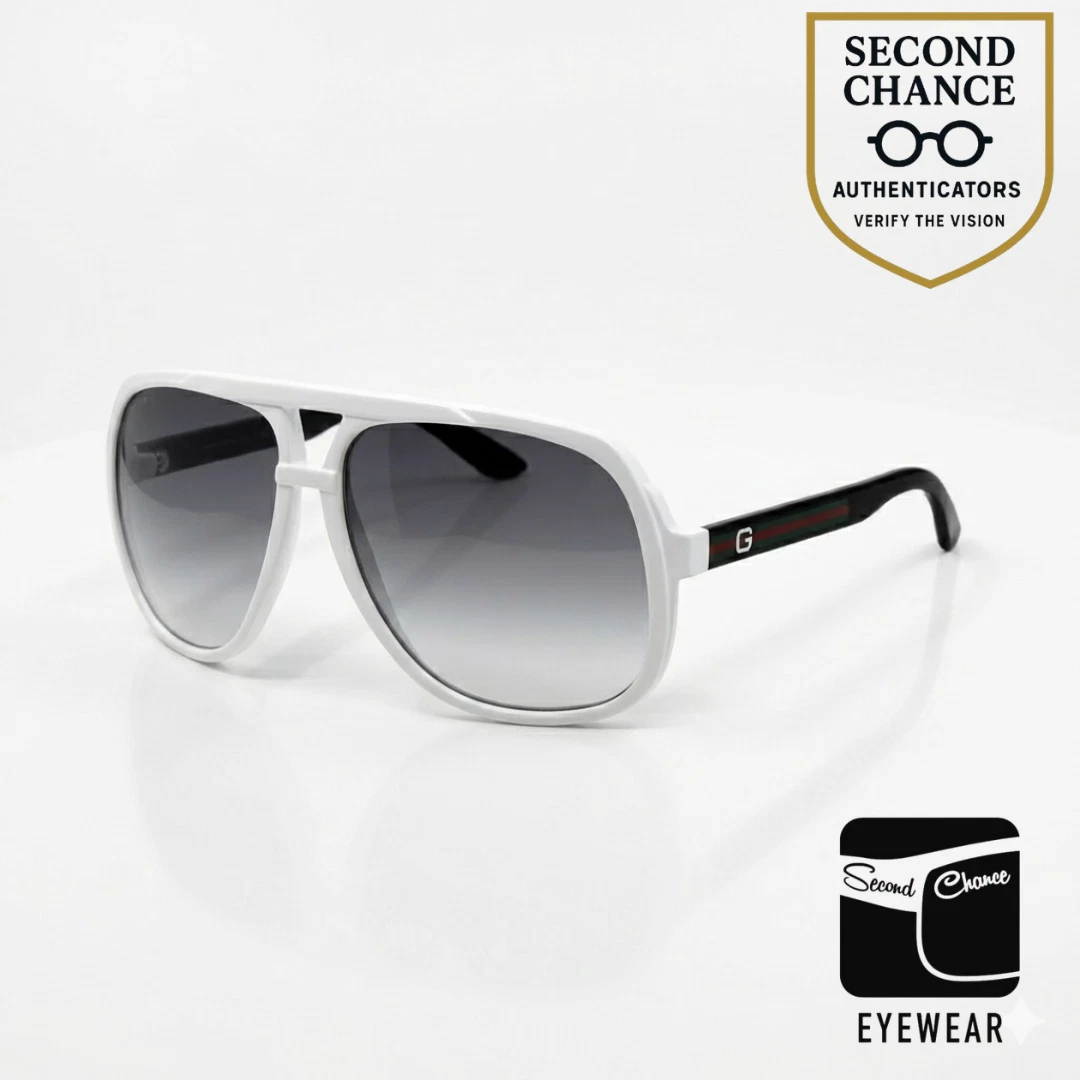 【値下げしました】GUCCI アビエーターサングラス ホワイト Gucci White Sunglasses for Men for sale | eBay
