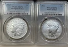 2023 $1 Morgan and Peace Silver Dollar 2pc Set PCGS MS70 - Not Stock Pics #3