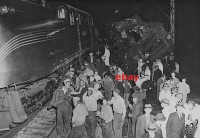Kollision PRR GG1 Elektro Nr. 4876 W S-Bahn 1941 5 x 7 Foto