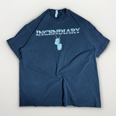 Incendiary Band Shirt Mens XL Black Hardcore NYHC Fearing Revolution Dog Tags