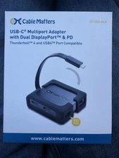 Cable Matters USB-C Multiport Adapter-Dual DisplayPort & PD-201055-NEW SEALED