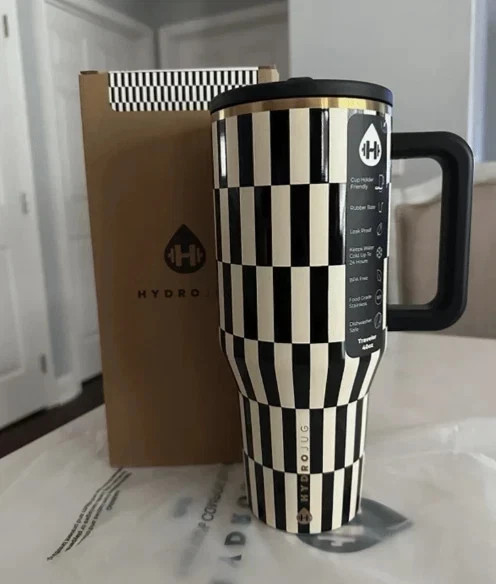 NEW Hydro Jug Traveler 40oz Insulated Stainless Steel Tumbler Handle Flip Straw