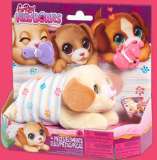 furReal NEWBORNS 4 Piece Interactive Newborn Puppy Pet Set Sound Motion NEW