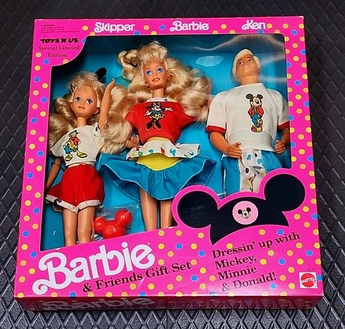 Vtg 1991 Barbie & Friends Gift Set Mattel 3177 Disney NRFB Toys R Us Exclusive