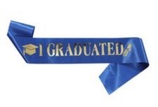 Graduation Sash Black White Blue Rose Gold Sash Decorations Photo Booth Props
