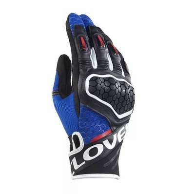 Motorradhandschuhe Herren Sommer Sport Clover Predator-2 Black/Blue 11005BL/N
