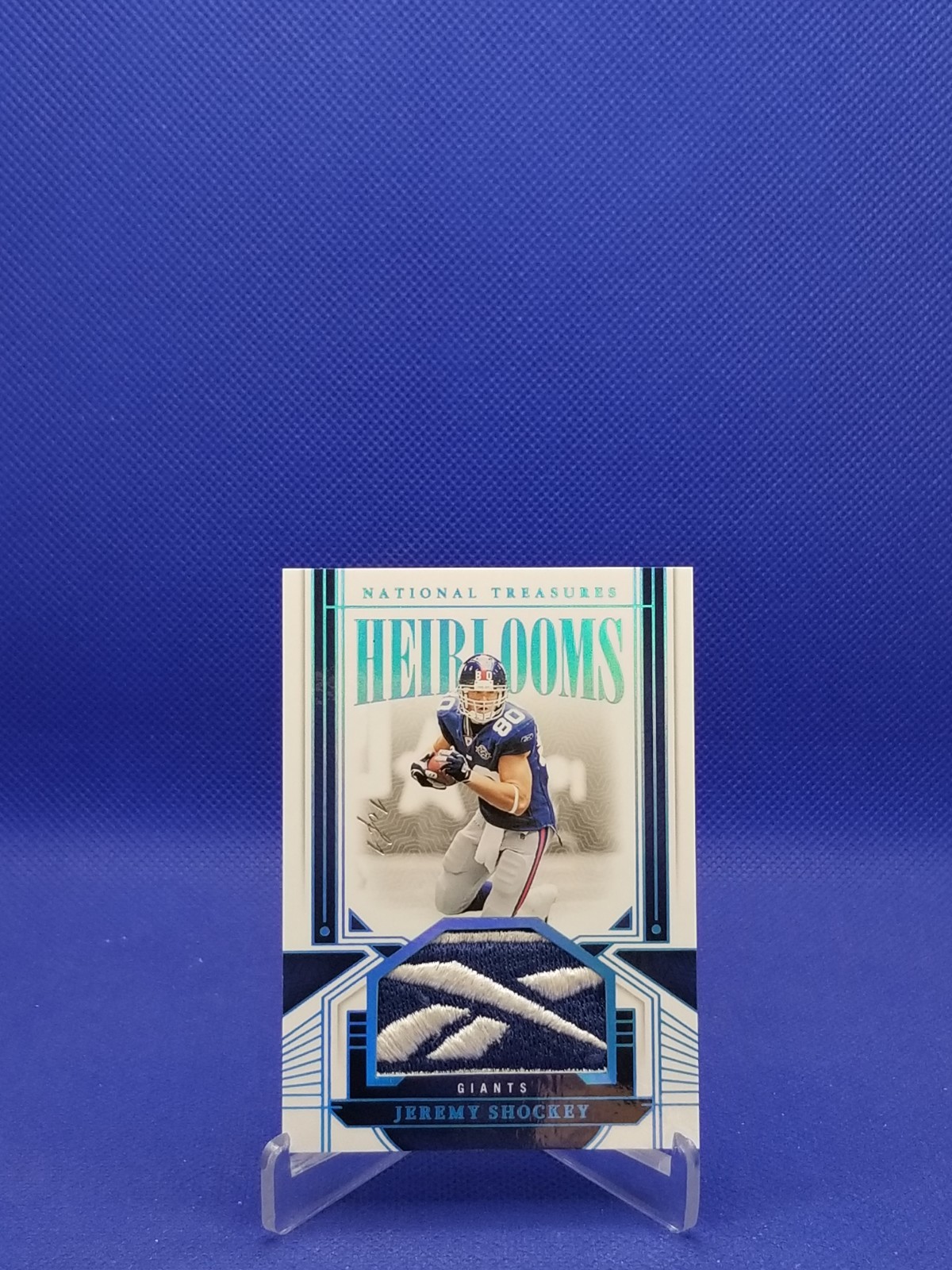 2023 Panini National Treasures Heirlooms Jeremy Shockey Patch 1/1 Sick Patch! view 1
