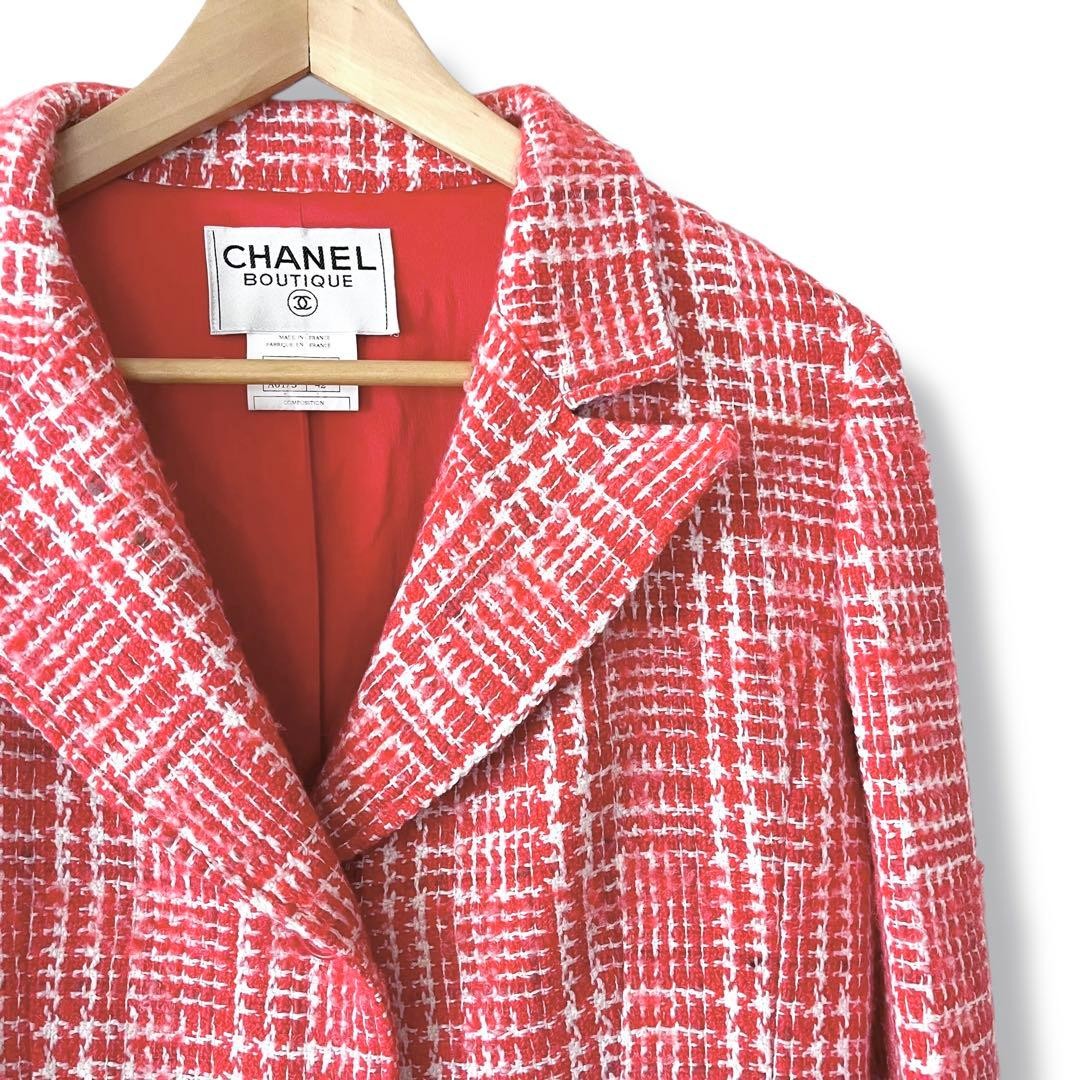 Good Condition Chanel Coco Mark Button Wool Tweed… - image 4