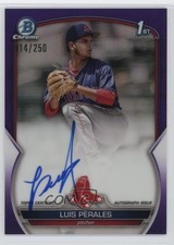 2023 Bowman Chrome Prospect Purple Refractor /250 Luis Perales #CPA-LP Auto 2gv