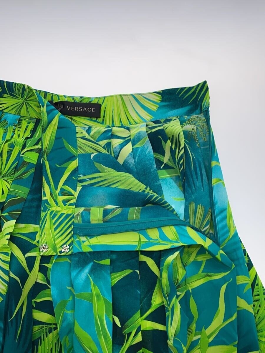 VERSACE Silk Green Skirt, Size 36, All-Over Print, A79448 A234699 thumbnail 3