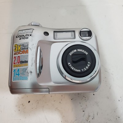 Nikon COOLPIX 2100 2.0MP Digital Camera Silver UNTESTED | eBay