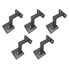 Soportes de barandilla cuadrados texturizados de aleación de zinc negro para barandilla de escalera CANTIDAD = 5